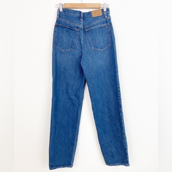 Madewell Trendy Baggy Straight High Rise Trendy Casual Distressed Denim Jeans 24 - Picture 7 of 14
